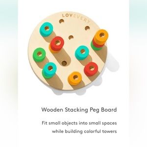 Lovevery wooden stacking peg board, The Adventurer Play Kit for months 16-18